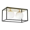 Люстра потолочная Lumina deco Maldini Ldc 8060-2 f.gd+bk 2 лампы 4 м² цвет белый/черный