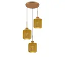 Светильник подвесной Lumina deco Alacosmo Ldp 6811-3 rd gd 3 лампы 8 м² цвет белый/золотой