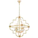 Люстра подвесная Lumina deco Baltimore Ldp 8020-4 gd+wt 4 лампы 7 м² цвет белый/золотой