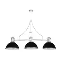Светильник подвесной Lumina deco Ettore Ldp 710-3 bk+chr 3 лампы 5 м² цвет хром/черный