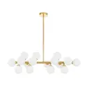 Люстра на штанге Lumina deco Marsiada Ldp 6033-16 md 16 ламп 21 м² цвет белый/бронза