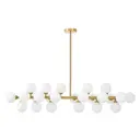 Люстра на штанге Lumina deco Marsiada Ldp 6033-24 md 24 лампы 32 м² цвет белый/бронза