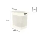 Корзина для белья Плес 35л прямоугольная цвет белый