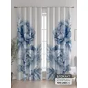 Комплект штор At home Базовая коллекция AT600111 на шторной ленте 260x150 см цвет синий, зеленый