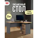 Стол компьютерный Mebelson Лайт-2 SKL2.2N02.3319_СПБ2 120x75x120 см ЛДСП цвет графит/дуб крафт золотой
