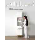 Стеллаж Mebelson Хюгге 5 полок 40x195.3x41.7 см ЛДСП цвет белое дерево/дуб крафт золотой/белый матовый