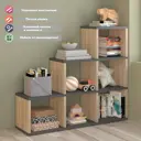 Стеллаж Мэрдэс 6 секций 130x112x35 см ЛДСП цвет дуб сонома/графит