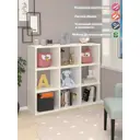 Стеллаж Мэрдэс 9 секций 130x120x35 см ЛДСП цвет белый/графит