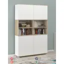 Стеллаж 5 столов 12 секций 122x189x32 см ЛДСП цвет дуб сонома/белый