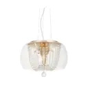 Светильник подвесной Lumina deco Disposa Ldp 7018-400 pr+f.gd 8 ламп 11 м² цвет прозрачный/золотой