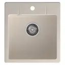 Мойка для кухни врезная Granfest Urban 245 49x45 см глубина чаши 18 см композитный, кварц цвет белый, белый матовый