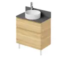 Тумба со столешницей под раковину напольная Итана Roberto 80см цвет дуб мавелла голд