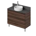 Тумба со столешницей под раковину напольная Итана Roberto 100см цвет орех пекан шоколад стронг
