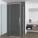 Душевой уголок Vincea Ultima VSR-7UL прямоугольник 120x90см хромированный профиль эффект стекла прозрачное закаленное стекло