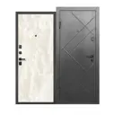 Входная дверь Бриз Штамп МП левый 205x96см цвет букле графит/перламутр