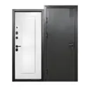 Входная дверь Бриз Штамп Классика МП левый 205x96см цвет букле графит/эмалит белый