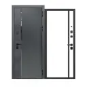 Входная дверь Бриз правый 205x96см цвет карбон и сатин графит/эмалит белый