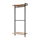 Гардероб Smart alum Афины 88.5x210x50 см цвет натуральное дерево, черный