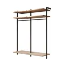 Гардероб Smart alum Каир 88.5x210x50 см цвет натуральное дерево, черный