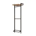 Гардероб Smart alum Неаполь 61x210x50 см цвет натуральное дерево, черный