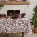 Скатерть на стол Этель Восточные узоры круглая 149x250 см цвет красный