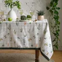 Скатерть на стол Этель Flora круглая 149x220 см цвет зеленый