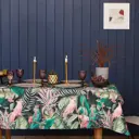 Скатерть на стол Этель Tropical parrots круглая 149x220 см цвет зеленый