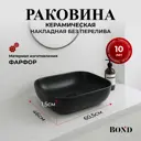 Раковина накладная Bond cube Раковина 50см цвет черный матовый