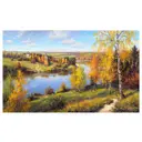 Постер Русская коллекция "Осень. Глубинка" 64x104 см