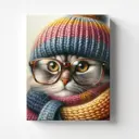 Картина без рамки Postermarket Кот в шапке 50x40 см