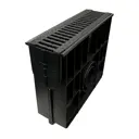 Пескоуловитель Gidrolica Standart с чугунной решеткой 500x160x420мм черный