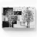 Картина на холсте Postermarket "Черно-белая абстракция" 90x60 см