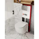 Комплект инсталляция и унитаз 3 в 1: инсталляция Enio Profi EN7050050 унитаз подвесной Enio Pulito и кнопка хром Stondato
