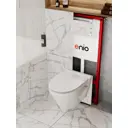 Комплект инсталляция и унитаз 3 в 1: инсталляция Enio Profi EN7050050 унитаз подвесной Enio Bolo и кнопка белая глянцевая Sfera