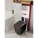 Комплект инсталляция и унитаз 3 в 1: инсталляция Enio Profi EN7050050 унитаз подвесной Enio Binario BL и кнопка хром матовый Pulsante