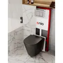 Комплект инсталляция и унитаз 3 в 1: инсталляция Enio Profi EN7050050 унитаз подвесной Enio Cento BL и кнопка хром матовый Pulsante