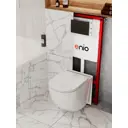 Комплект инсталляция и унитаз 3 в 1: инсталляция Enio Profi EN7050050 унитаз подвесной Enio Unico и кнопка чёрная матовая Linea