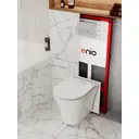Комплект инсталляция и унитаз 3 в 1: инсталляция Enio Profi EN7050050 унитаз подвесной Enio Neo и кнопка хром матовый Linea