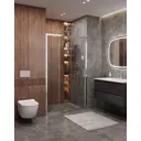 Душевая дверь Cezares Molveno-BF-3-120-C-Cr-IV 120см эффект стекла прозрачный раздвижной