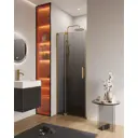 Душевая дверь Cezares Slider-B-1-70/80-GRIGIO-BORO 70см эффект стекла графитная распашной