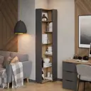 Стеллаж Трия Порто 5 полок 58x217x37 см ЛДСП цвет яблоня беллуно/графит софт