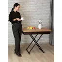 Стол прямоугольный Мебелик 90x55x76 см серый/серебристый