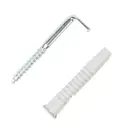 Крюк-шуруп L-образный 6x65 мм, нейлон 2 шт.