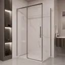 Душевой уголок Vincea Stella VSR-1ST прямоугольник 110x80см серый профиль эффект стекла прозрачный