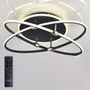 Люстра потолочная светодиодная Natali Kovaltseva 25 м² изменение оттенков белого цвет черный