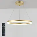 Люстра подвесная NATALI KOVALTSEVA OREOL LED LAMPS 81296 с пультом управления 15 м² регулируемый белый свет цвет золотой