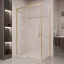 Душевой уголок Vincea Stella VSR-1ST прямоугольник 110x90см золото профиль эффект стекла прозрачный