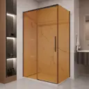 Душевой уголок Vincea Stella VSR-1ST 120x90см прямоугольник черный профиль эффект стекла прозрачный