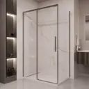 Душевой уголок Vincea Stella VSR-1ST прямоугольник 140x90см серый профиль эффект стекла прозрачный