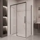 Душевой уголок Vincea Stella VSR-1ST прямоугольник 150x90см черный профиль эффект стекла прозрачный